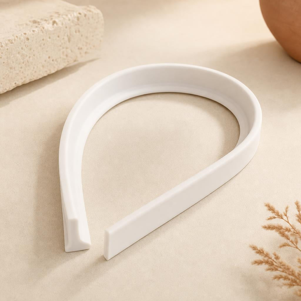 White silicone shower barrier